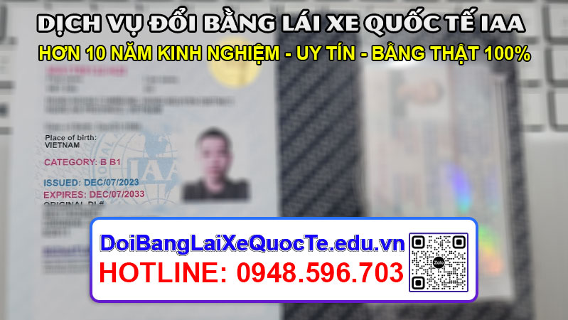Gui bang lai xe quoc te IAA cho khach ngay 15122023