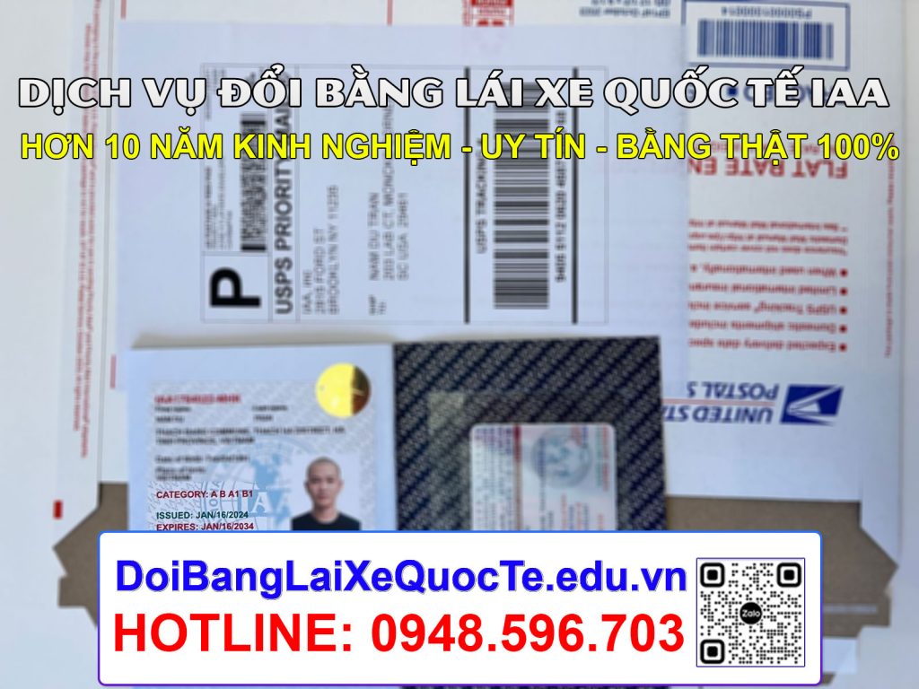 Doi bang lai xe quoc te IAA cho khach nhan bang tai My USA 19012024