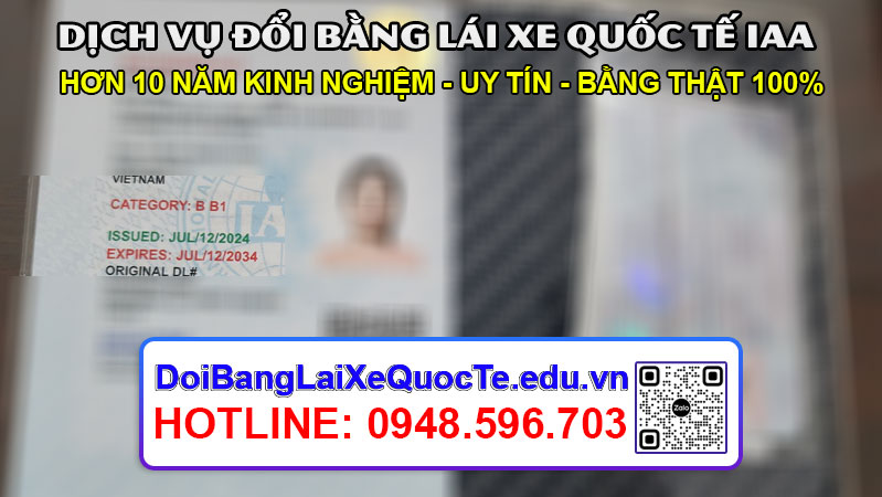 Dịch vụ đổi bằng lái xe quốc tế IAA Công Nghệ Hoàng Minh 18/07/2024